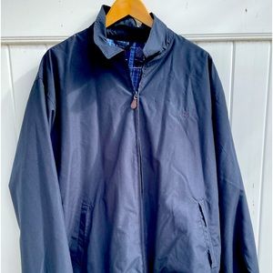 Chaps Men light jacket navy blue full zip size XXL